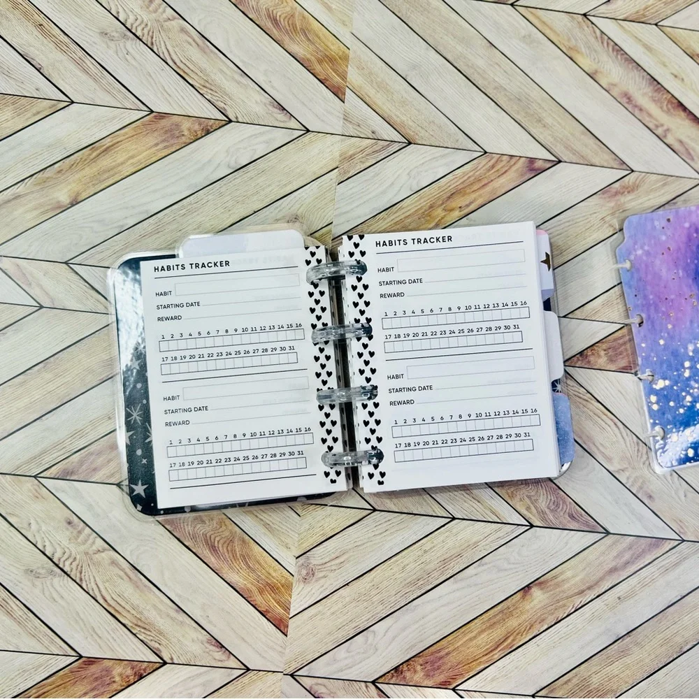 Happy planner micro notes undated 12 months evil eye constellations stars nebula